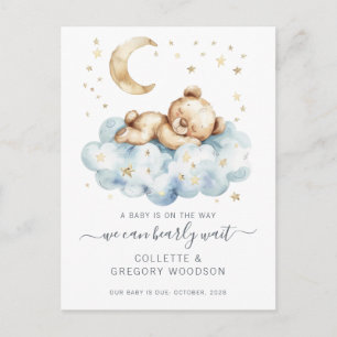 Vi kan knappt vänta Nallebjörn på moln Graviditet Meddelande Vykort
