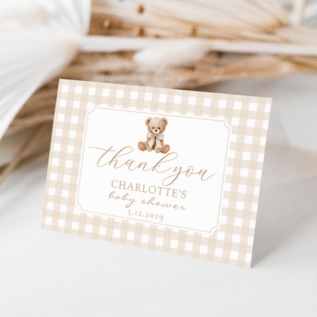 Vi kan knappt Vänta Neutral Teddybjörn Tack Kort (Skapare uppladdad)