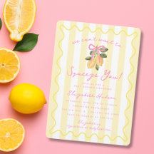 Vi kan knappt vänta på att krama dig Lemon Baby Sh