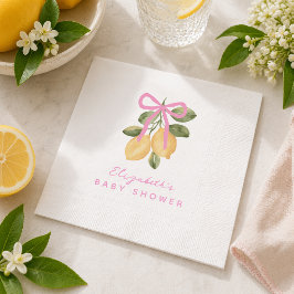 Vi kan knappt vänta på att krama dig Lemon Baby Sh Pappersservett
