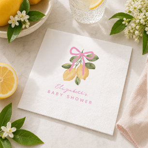 Vi kan knappt vänta på att krama dig Lemon Baby Sh Pappersservett