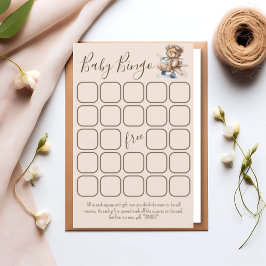 Vi kan knappt vänta på björnens baby shower bingo