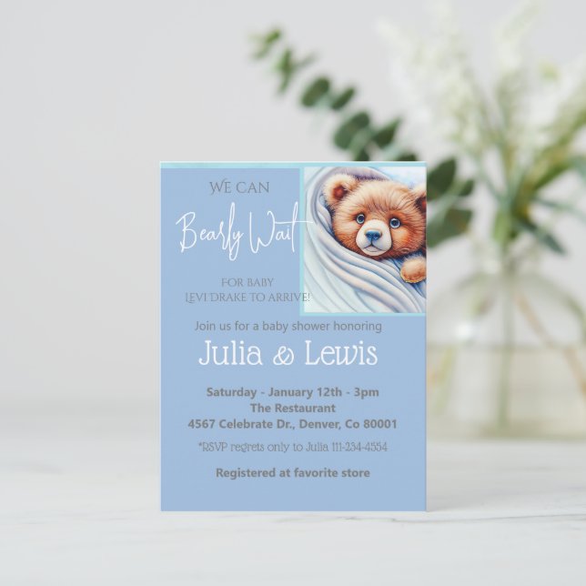 Vi kan knappt vänta på inbjudan till pojke (Stående Fram)