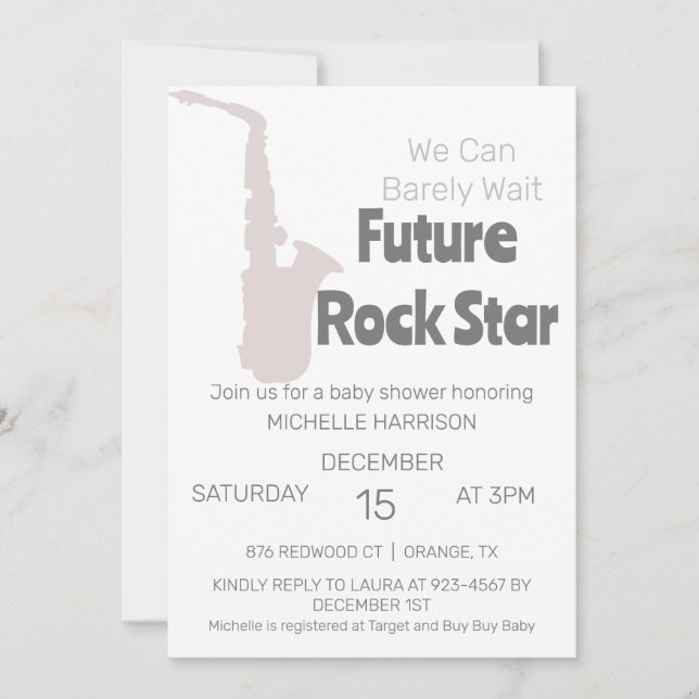 Vi kan knappt vänta på könsneutrala barnkalaset In Inbjudningar (Framsida)