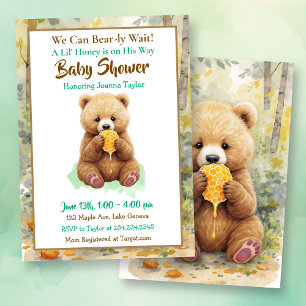 Vi kan knappt vänta! Pojkarnas baby shower Inbjudningar