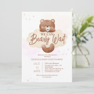 Vi kan knappt vänta Pojke Baby Shower Inbjudningar