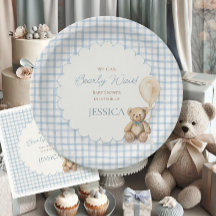Vi kan knappt vänta Pojke Teddybjörn Bebisens Förs