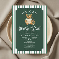Vi kan knappt vänta Preppy Bear Tartan Baby Shower