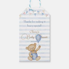 Vi kan knappt vänta presentkort – Baby boy shower  Presentetikett