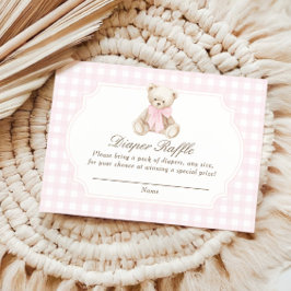 Vi Kan Knappt Vänta Rosa Randig Teddybjörn Baby Tilläggskort