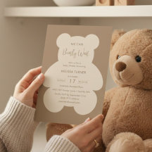 Vi kan knappt vänta Teddybjörn Bebis Babyshower