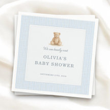Vi kan knappt vänta Teddybjörn Bebis Babyshowerfes
