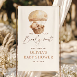 Vi kan knappt vänta Teddybjörn Bebis Shower Välkom