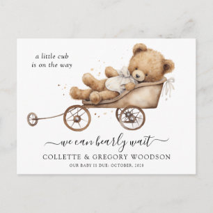 Vi kan knappt vänta Teddybjörn Meddelande Vykort