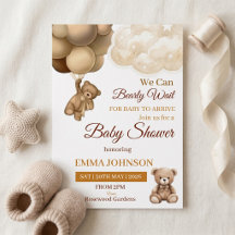 Vi kan knappt vänta Teddybjörn Neutral babyfirande