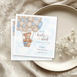 Vi Kan Knappt Vänta Varm Luft Ballong Baby Shower Pappersservett