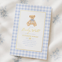 Vi kan knappt vänta Vintage Teddy Bear Baby Shower