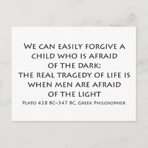 "Vi kan lätt förlåta ett barn.." Vykort