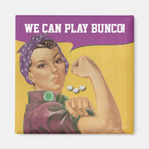 Vi kan leka Bunco! Magnet