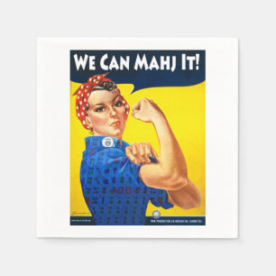Vi kan Mahj Det är Napkins Pappersservett