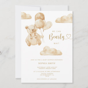 Vi Kan Nästan Inte Vänta Könsneutrala Babyshower Inbjudningar