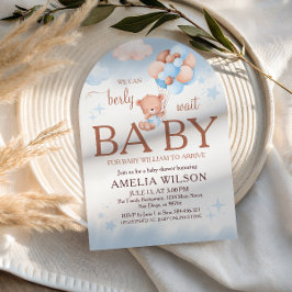Vi Kan Nästan Inte Vänta Teddybjörn Valv Babyshowe Inbjudningar
