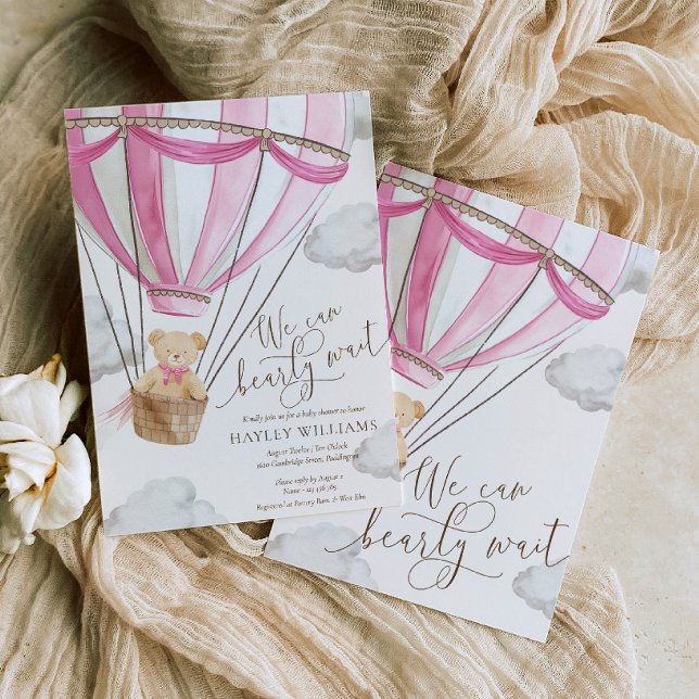 Vi kan ringa in Rosa Baby Shower Inbjudningar (Skapare uppladdad)