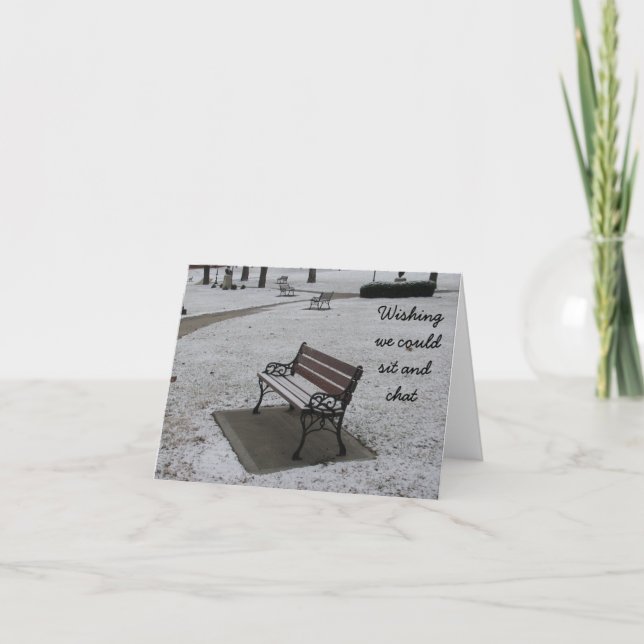 Vi kan sitta och sitta chatta helgkort (Framsida)