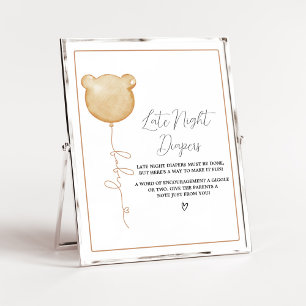 Vi kan snart vänta BrownBalloon sent på natten Poster