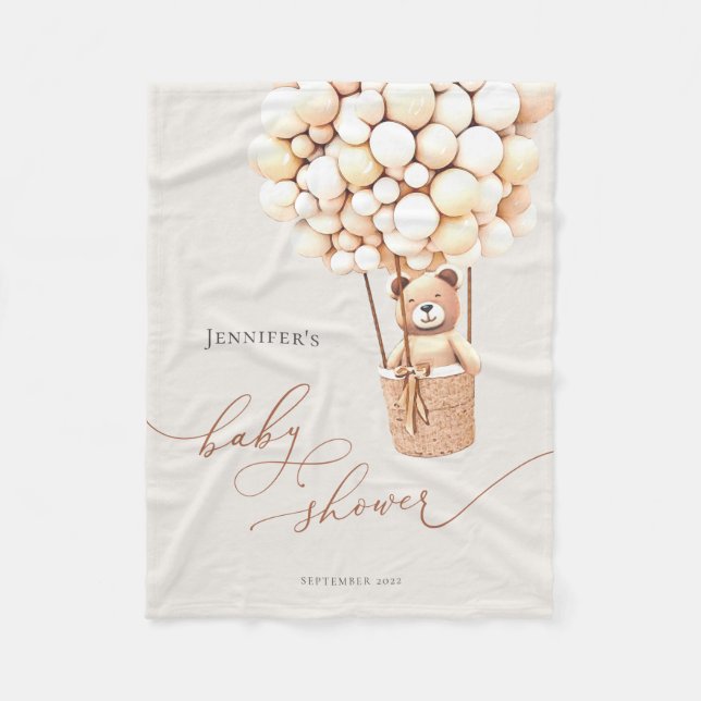 Vi kan vänta! Baby Shower Fleecefilt (Framsidan)