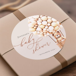 Vi kan vänta! Baby Shower Runt Klistermärke
