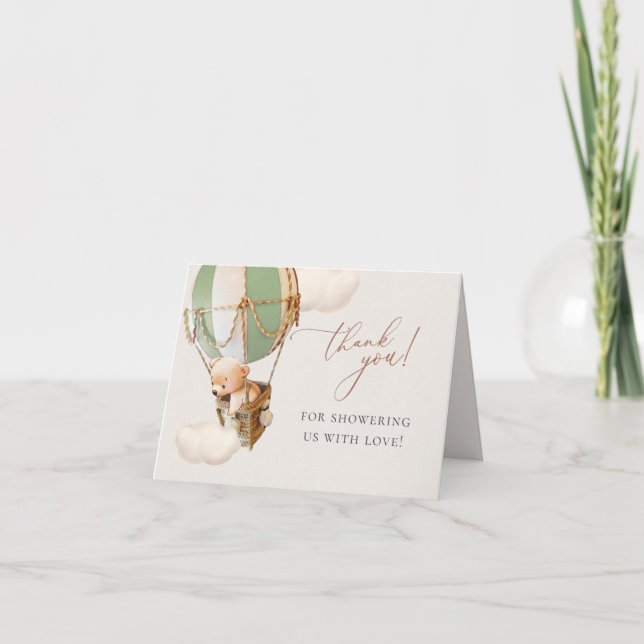 Vi kan vänta! Baby Shower Tack Kort (Framsida)