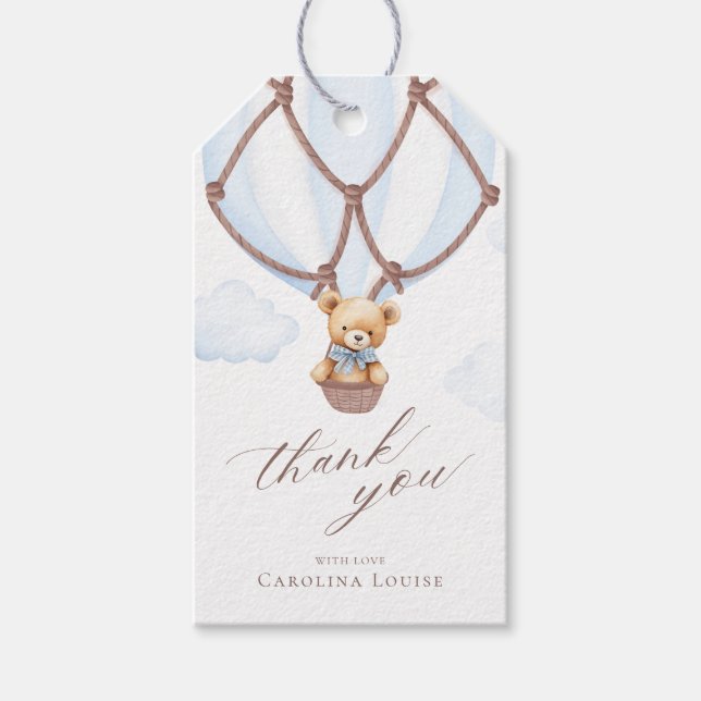 Vi kan vänta! Hett Luft Baloon Tack Presentetikett (Framsidan)