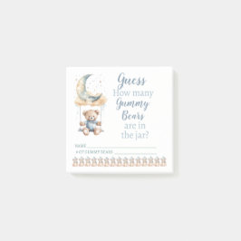 Vi kan vänta - hur många gummiburar post-it block