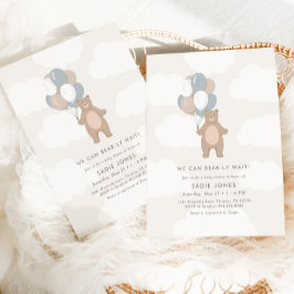 Vi kan vänta | Kön Neutral Baby Shower Inbjudningar