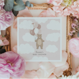 Vi kan vänta | Ljusa rosa Flicka Pappersservett