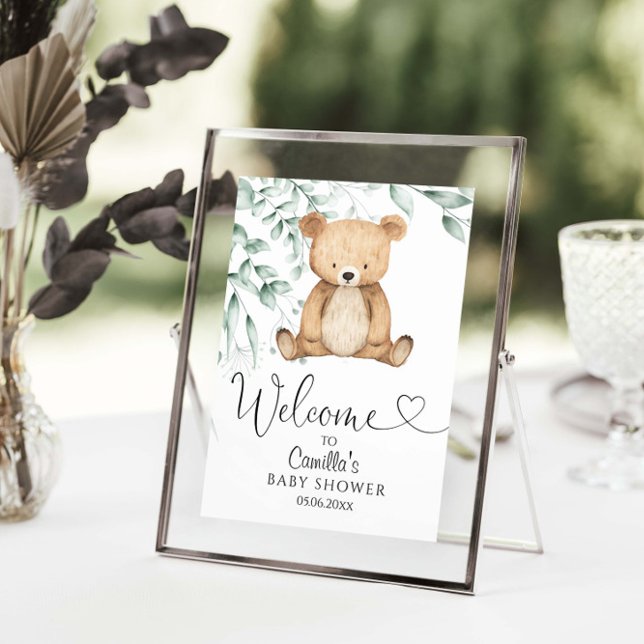 Vi kan vänta minimalistiskt, grönt babyskor poster (Skapare uppladdad)