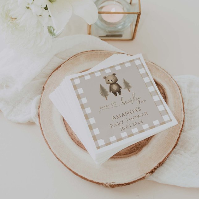 Vi kan vänta minimalistiskt könsneutralt pappersservett (Skapare uppladdad)