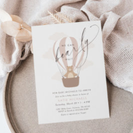 Vi kan vänta | Mjuk Rosa Baby Shower Inbjudningar