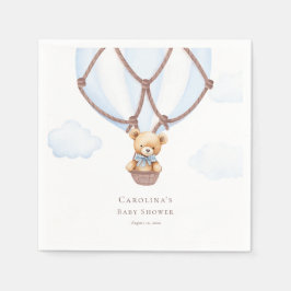 Vi kan vänta! Nalle i Hett Luft Baloon Pappersservett