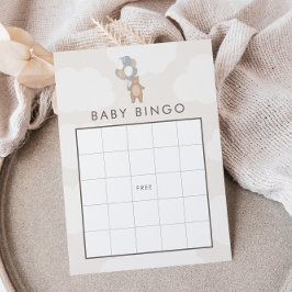 Vi kan vänta | Neutralt Blue Baby Bingo Game Tilläggskort