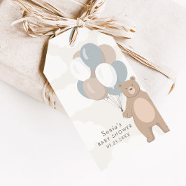 Vi kan vänta | Neutralt Blue Boy's Favor Presentetikett
