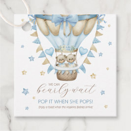 Vi kan vänta på att hon gör det. gåvor etiketter