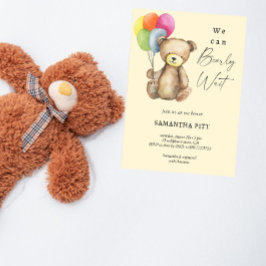 Vi kan vänta på babyduschen. inbjudningar