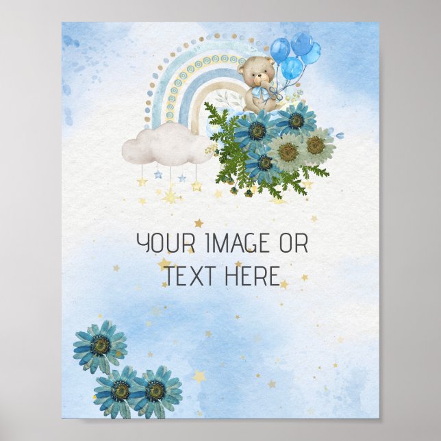 Vi kan vänta på beho rainbow Blank DIY Poster (Framsidan)