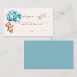 Vi kan vänta på blått Nalle och bläddra i Raffle Tilläggskort