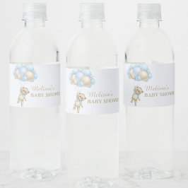 Vi kan vänta på blått vattenflaska vattenflaskor etikett