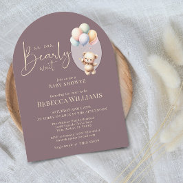 Vi kan vänta på en söt björnbabdusch. inbjudningar