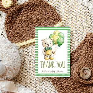 Vi kan vänta på grönt för söt nalle tack kort