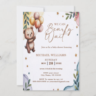 Vi kan vänta på inbjudan till Blue Boy Baby Shower